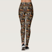 Leggings Wolfhound Chiot Automne Citrouille de plaisir (Dos)