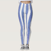 Leggings Women - Blue Stripe Pattern (Voorkant)