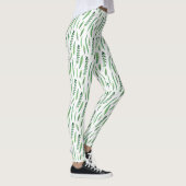 Leggings Women - Green Leaves Pattern (Droite)