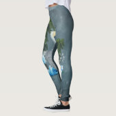Leggings Wonderful pelican with wave and palm trees (Gauche)