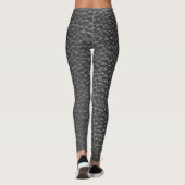Leggings Worn Black Faux Leather (Dos)