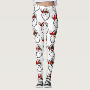 Leggings xmas black santa claus