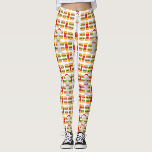 Leggings xmas burger santa claus