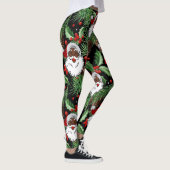 Leggings xmas holly black santa claus (Droite)