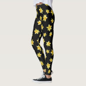 Leggings Yellow daffodil flowers seamless (Gauche)