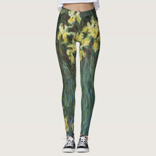 Leggings Yellow Irises par Claude Monet, Art Vintage (Devant)