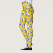 Leggings Yellow Polar Bear Pattern Design  (Gauche)