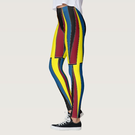 Leggings Yellow Red Blue Triangles (Gauche)