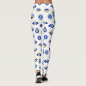 Leggings Yeux maux bleus modernes (Dos)