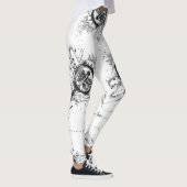 Leggings Yoga abstrait de motif de libellule (Droite)