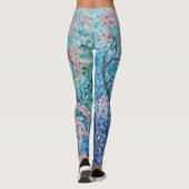 Leggings yoga floral de peinture de fleurs de cerisier (Dos)