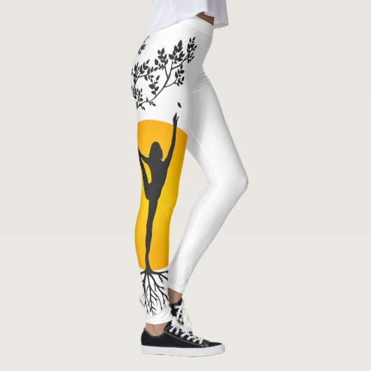 Leggings Yoga Maman Arbre de vie Soleil Silhouette (Droite)