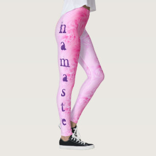 Leggings Yoga Namaste Rose violet Sporty Chic Comfy Cosy