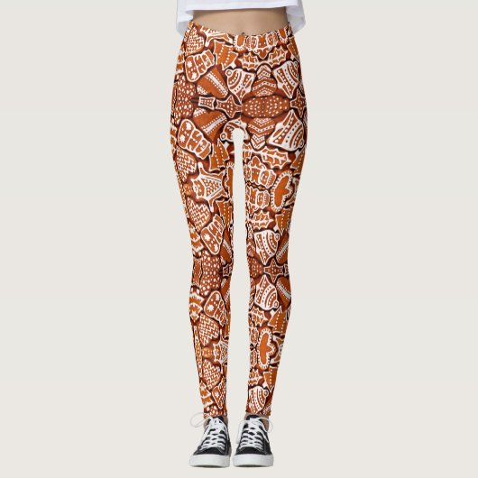Leggings Yoga Pants Gingerbrood Cookie (Voorkant)