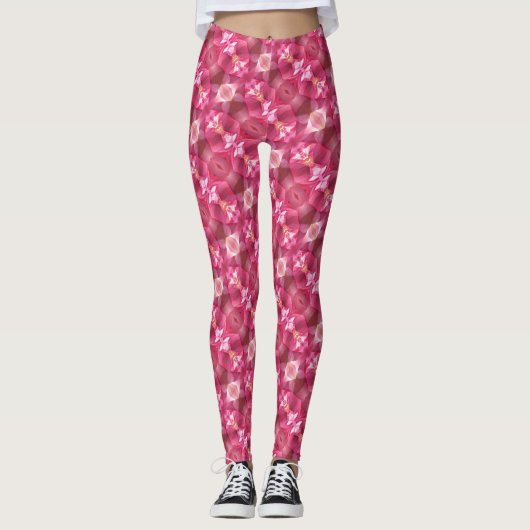 Leggings Yoga Pants Pink Lotus (Voorkant)