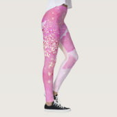 Leggings *~* Yoga Pilates Aquarelle Parties scintillant ros (Droite)