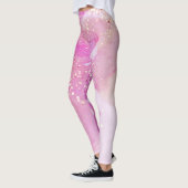 Leggings *~* Yoga Pilates Aquarelle Parties scintillant ros (Gauche)