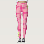 Leggings Yoga Pilates Barre Jiu Jitsu Customised Pink Check (Devant)