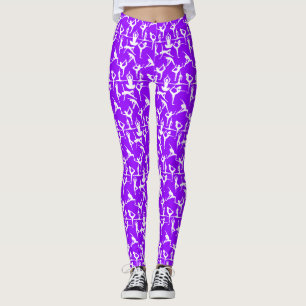 Leggings Yoga pose motif 01.bx4.LUPurple BG