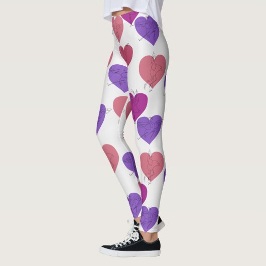 Leggings Yoga poses pattern | Yoga seamless pattern 1 (Gauche)