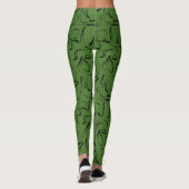 Leggings Yoga poses pattern | Yoga seamless pattern 10 (Dos)