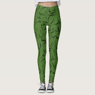 Leggings Yoga poses pattern Yoga seamless pattern 10