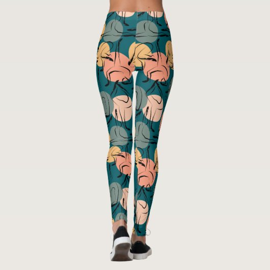 Leggings Yoga poses pattern | Yoga seamless pattern 23 (Dos)