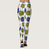 Leggings Yoga poses pattern | Yoga seamless pattern 34 (Dos)