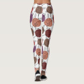 Leggings Yoga poses pattern | Yoga seamless pattern 40 (Dos)