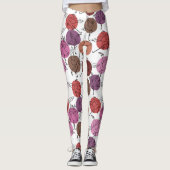 Leggings Yoga poses pattern | Yoga seamless pattern 40 (Devant)