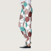 Leggings Yoga poses pattern | Yoga seamless pattern 41 (Gauche)