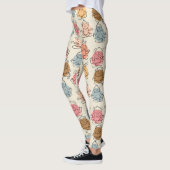 Leggings Yoga poses pattern | Yoga seamless pattern 42 (Gauche)