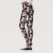 Leggings Yoga poses pattern | Yoga seamless pattern 55 (Gauche)