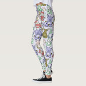 Leggings Yoga poses pattern | Yoga seamless pattern 60 (Gauche)