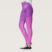 Leggings Yoga pourpre et rose de vague d'aquarelle (Gauche)