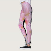 Leggings Yoga rose et noir (Gauche)