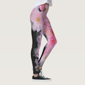 Leggings Yoga rose et noir (Droite)