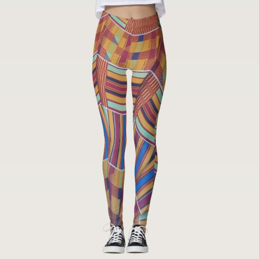 Leggings Yoga Stretch Pantalons Motif africain (Devant)