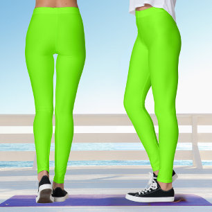 Leggings Yoga vert à la chaux de néon fluorescente