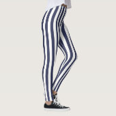 Leggings yoga's van Navy Blue en White stripe (Rechts)