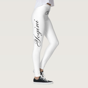 Leggings yogini noir sur blanc