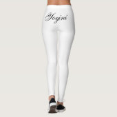 Leggings yogini noir sur blanc (Dos)