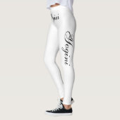 Leggings yogini noir sur blanc (Gauche)