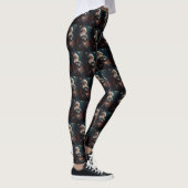 Leggings Yorkipoo avec Noël Festif du Père Noël (Droite)