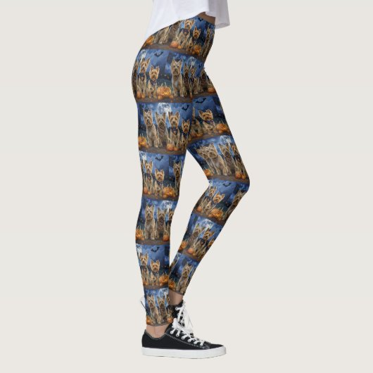 Leggings Yorkipoo Halloween Éffrayant (Droite)