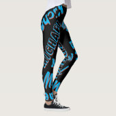 Leggings Your name pattern monogram blue red black colour (Droite)