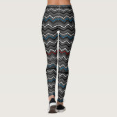 Leggings Zag bleu/rouge Zig avec stries noires...Diabète (Dos)