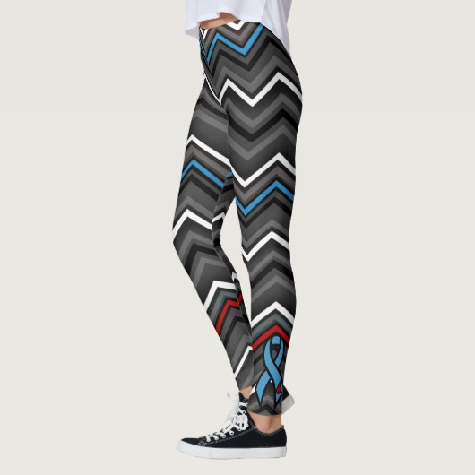 Leggings Zag bleu/rouge Zig...Diabète (Gauche)