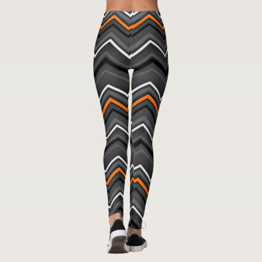 Leggings Zag orange avec ruban...RSD/CRPS (Dos)
