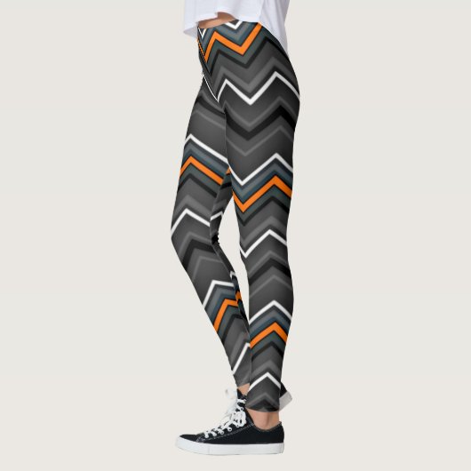 Leggings Zag orange avec ruban...RSD/CRPS (Gauche)